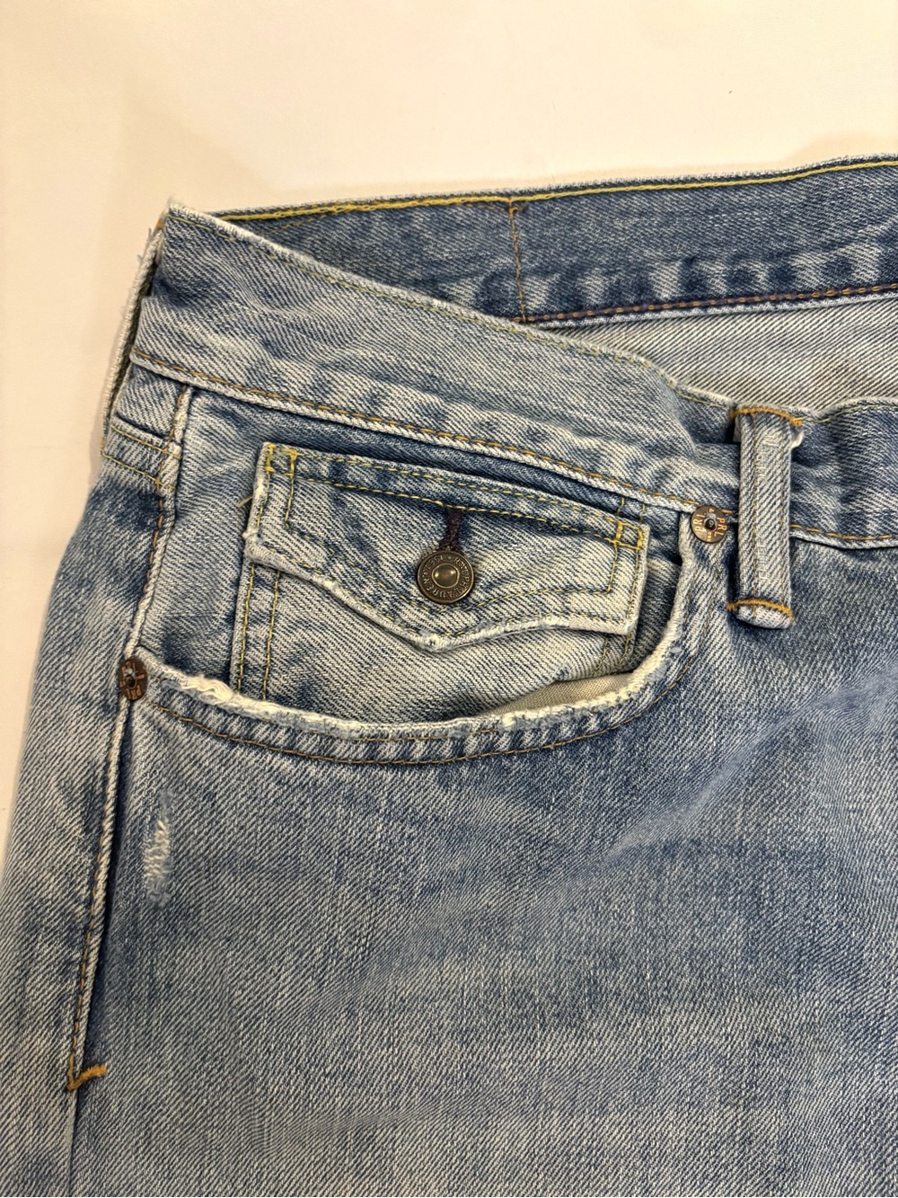 2000s vintage Polo by Ralph Lauren Light Blue Men’s Jeans - Picture 6 of 8